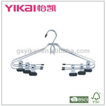 Chrome Plated Metal Hangers with clips with platic coated